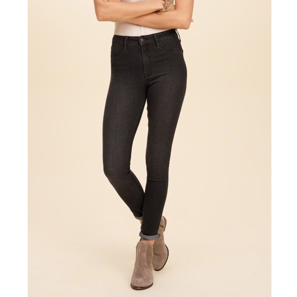 Hollister Gray Blake Natural Waist Jeggings